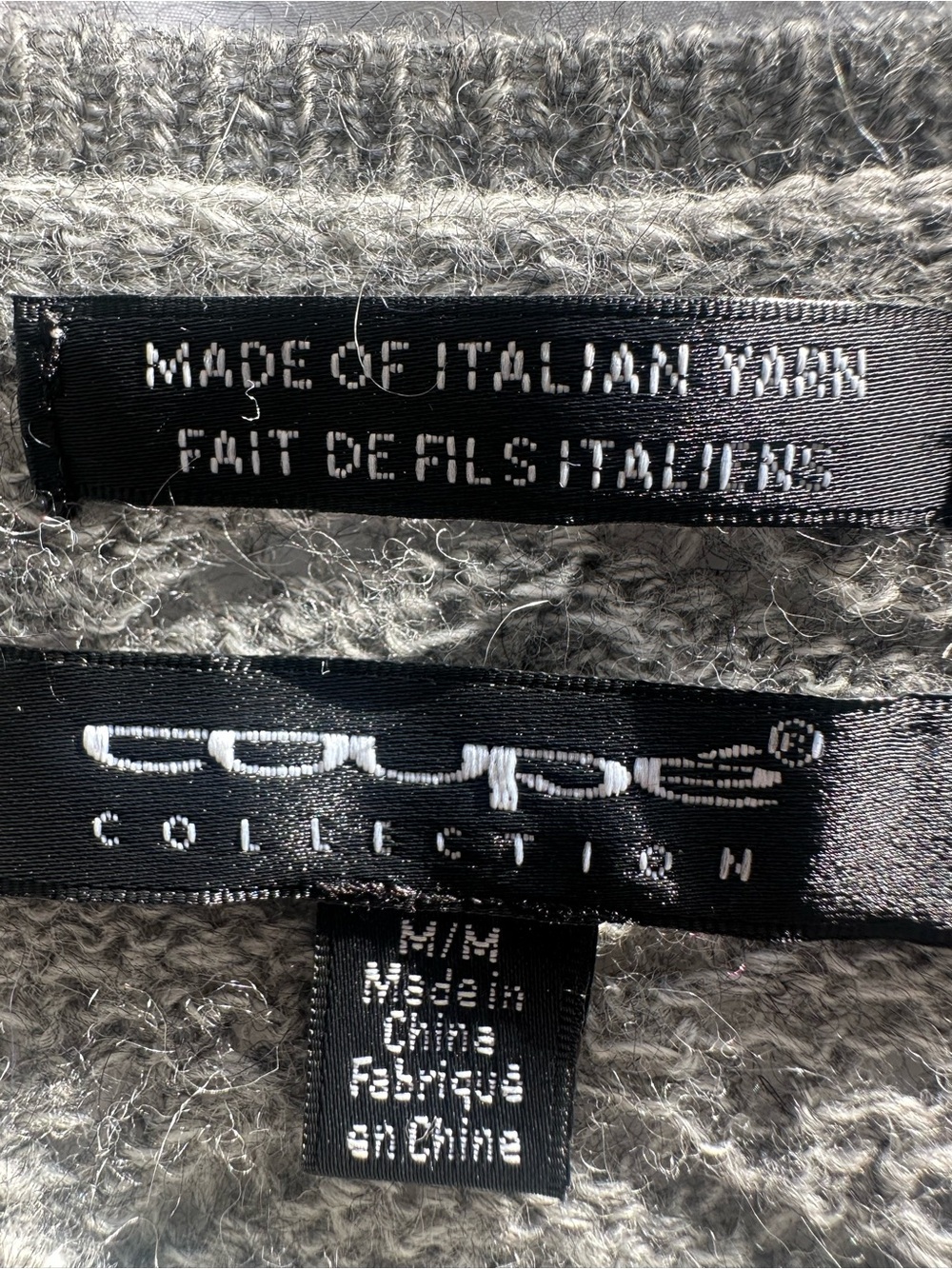 Coupe Collection gray lace-yoke Cardigan, size medium - Picture 7 of 12